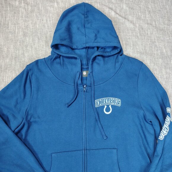 Indianaoplis Colts NFL Hoodie Women's Size 2XL Blue White Full Zip Football - Picture 2 of 13